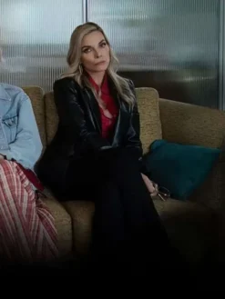Michelle Pfeiffer Margo’s Got Money Troubles Black Leather Blazer