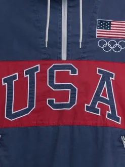 Milano Cortina 2026 Winter Olympics Gap Team USA Navy Oversized Anorak Jacket