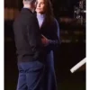 Minnie Driver Run Away Trench Blue Wool Coat
