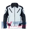 Moto Black and White Leather Jacket