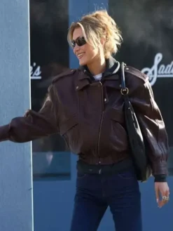 NYC 2026 Bella Hadid Brown Jacket