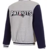 New England Patriots Varsity Gray and Navy Jacket