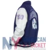 New England Patriots Varsity Navy and Off White Jacket