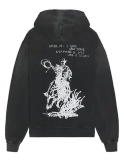 New Heights Travis Kelce Black Horse Printed Pullover Hoodie