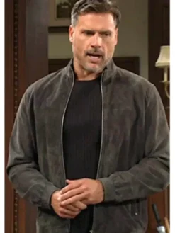 Nick Newman The Young and the Restless Brown Suede Jacket