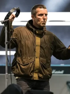 Oasis Tour Liam Gallagher Green Olive Jacket