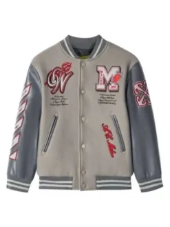 Off White X Ac Milan Varsity Jacket