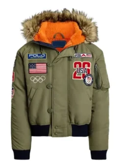 Olympic 2026 Team USA Green Bomber Jacket