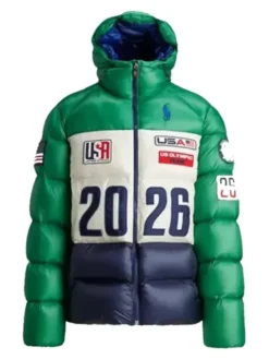 Olympics 2026 Polo Team USA Closing Ceremony Green Jacket