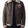 Olympics 2026 Team USA Brown Leather Jacket