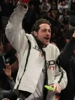 Pete Davidson Monday Night RAW White Leather Jacket