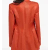Philippine Leroy-Beaulieu Emily in Paris S05 Orange Textured Blazer