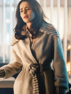 Ponies 2026 Emilia Clarke Belted Wrap Coat