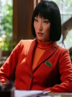 Poppy Liu His and Hers Red Blazer