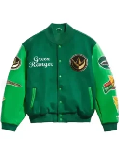 Power Rangers Green Varsity Jacket