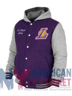 Prep Hooded LA Throwback Lakers Purple Jacket