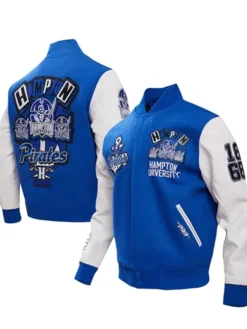 Alternative view of Hampton Pirates Homecoming Blue Varsity Jacket