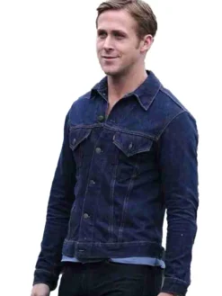 Alternative view of Ryan Gosling Drive Blue Denim Jacket
