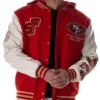 SF 49ers Hooded Lettermen Jacket