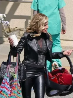 Shayanne Millet Margo’s Got Money Troubles Black Cropped Leather Jacket