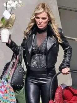 Michelle Pfeiffer Margo’s Got Money Troubles Black Leather Jacket