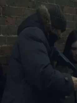 Jason Statham Movie Shelter 2026 Mason Grey Parka Hooded Coat For Sale