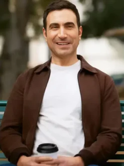 Shrinking S03 Brett Goldstein Suede Leather Jacket