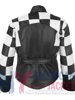 Sinners Hailee Steinfeld Black And White Checkered Jacket Back View