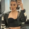 Sinners Hailee Steinfeld Black and White Checkered Biker Jacket