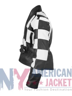 Sinners Hailee Steinfeld Checkered Black And White Jacket Left View