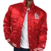 St. Louis Cardinals Red Silver Tab Trucker Jacket