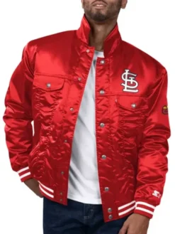 St. Louis Cardinals Red Silver Tab Trucker Jacket