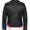 Stegaro Studded Leather Black Biker Jacket