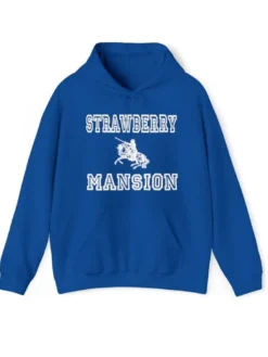 Strawberry Mansion blue hoodie