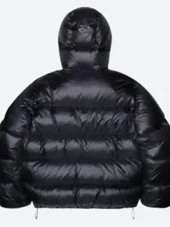 Stussy Puffer Hooded Black Jacket