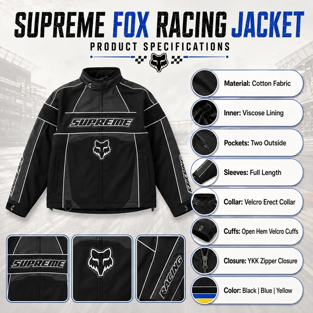 Supreme Fox Racing Jacket Infographic