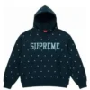 Supreme Stars Studded Blue Hoodie