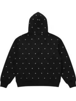 Supreme Stars Studded Hoodie Black