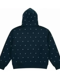 Supreme Stars Studded Hoodie Blue