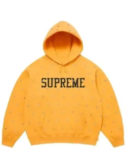 Supreme Stars Studded Hoodie Yellow