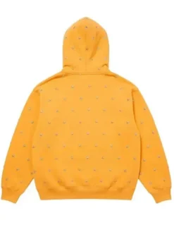 Supreme Stars Studded Yellow Hoodie