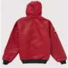 Supreme Vanson Leather Red Hooded Jacket