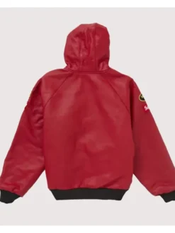 Supreme Vanson Leather Red Hooded Jacket