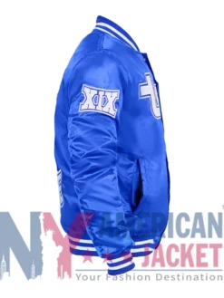 TSU Blue Varsity Cropped Jacket