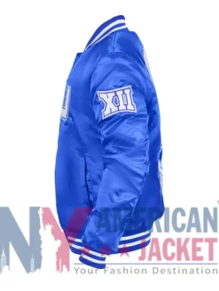 TSU Cropped Blue Varsity Jacket