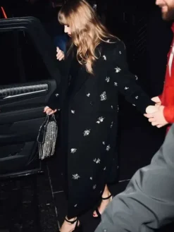 Taylor Swift Black Embellished Coat