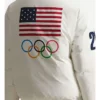 Team USA Olympic 2026 White Puffer Jacket