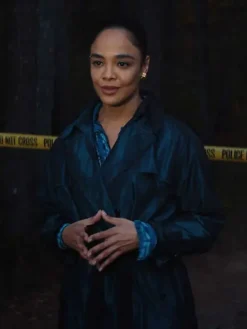 Tessa Thompson His and Hers Black Trench Coat