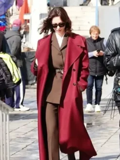 Rebecca Hall The Beauty Red Coat