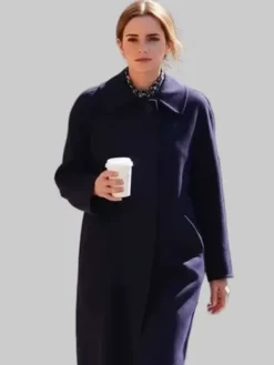 Rebecca Hall The Beauty Blue Wool Coat